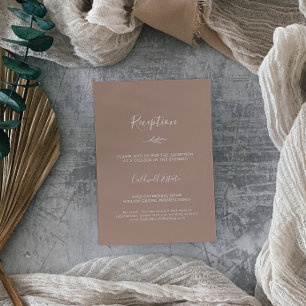 Minimal Leaf   Neutral Reception Enclosure Card