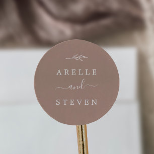 Minimal Leaf   Neutral Wedding Envelope Seals