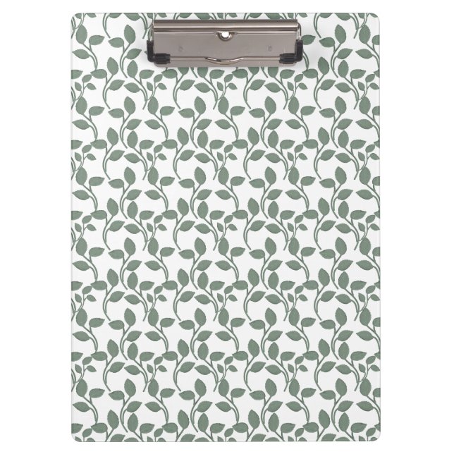 Minimal Leaf Seamless Pattern | Elegant Botanical  Clipboard (Front)