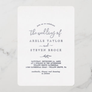Minimal Leaf   Silver Foil The Wedding Of