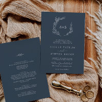 Minimal Leaf | Slate Blue All In One Wedding