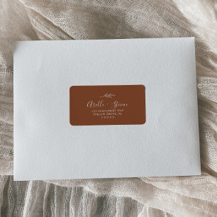 Minimal Leaf   Terracotta Address Labels