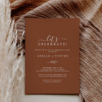 Minimal Leaf | Terracotta Let's Celebrate