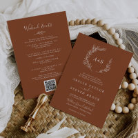 Minimal Leaf | Terracotta Weekend Events Wedding