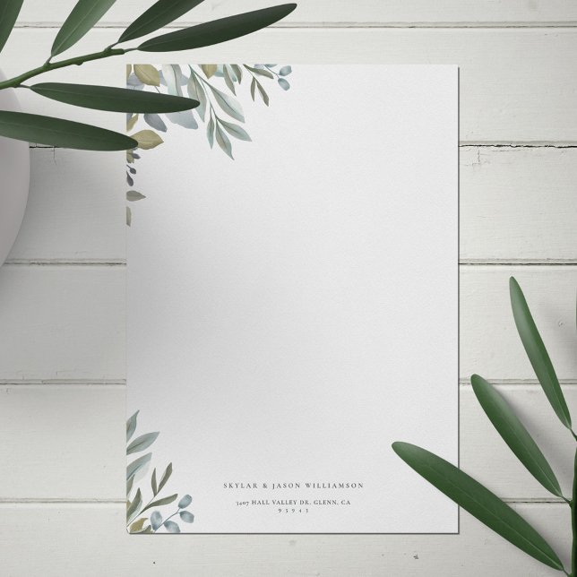 Minimal Leaf Watercolor Sage Greenery & Foliage (Creator Uploaded)