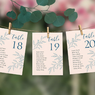 Minimal Leave Wedding Seating Chart Card