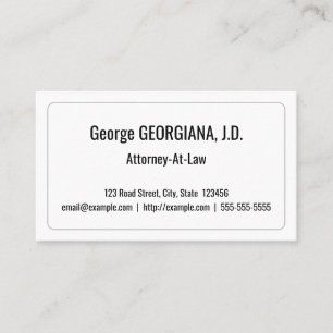 Minimal Legal Professional Business Card