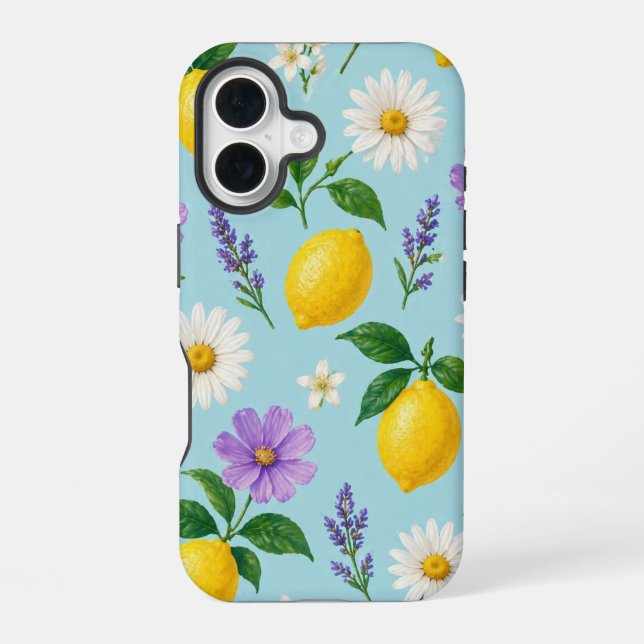 Minimal Lemon Floral Phone Case  (Back)