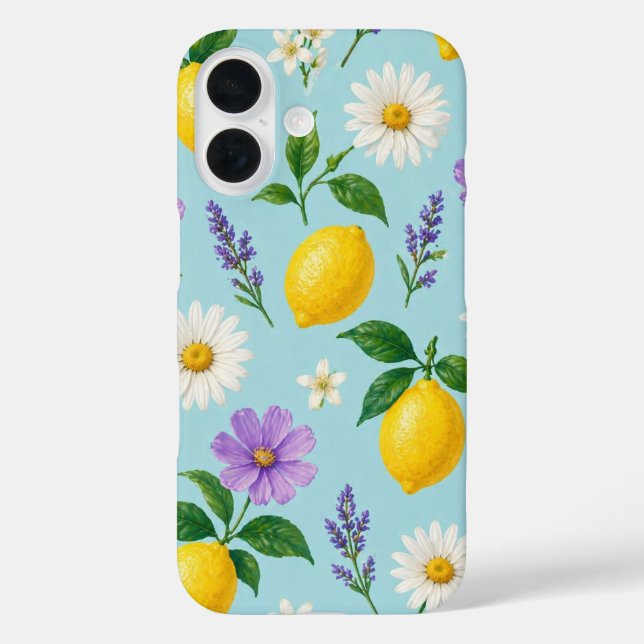 Minimal Lemon Floral Phone Case  (Back)
