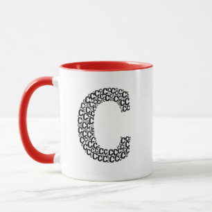 Minimal Letter C Typography Mug