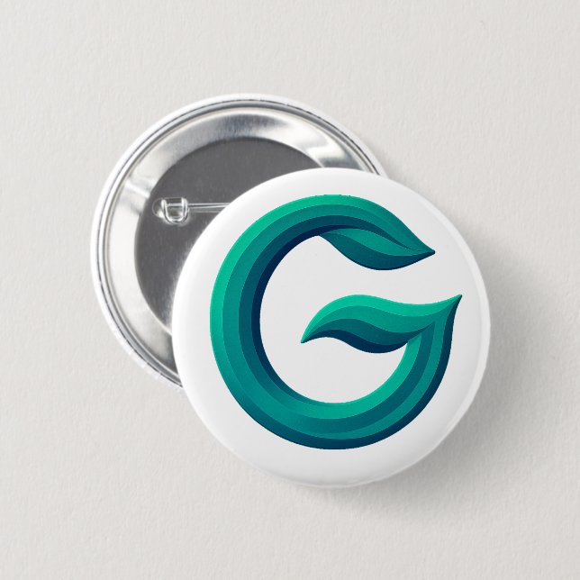 Minimal Letter G Button | Modern Initial Badge  (Front & Back)