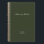 Minimal Letters to My Husband Notebook<br><div class="desc">A custom Letters to my husband notebook offers a thoughtful space to capture meaningful words, quiet reflections, and heartfelt moments. It creates a place where memories can be gathered, stories can unfold, and personal messages can be kept close. Each page invites sincerity and connection, making it a meaningful keepsake that...</div>