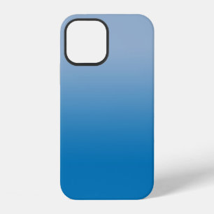 Minimal Light Blue to Dark Blue Gradient iPhone 12 Case