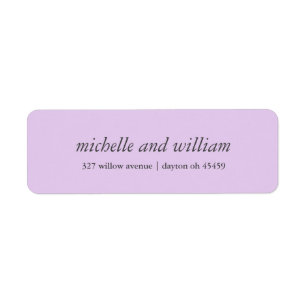 Minimal Lilac wedding personalized