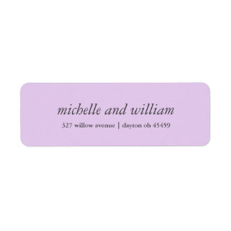 Minimal Lilac wedding personalized