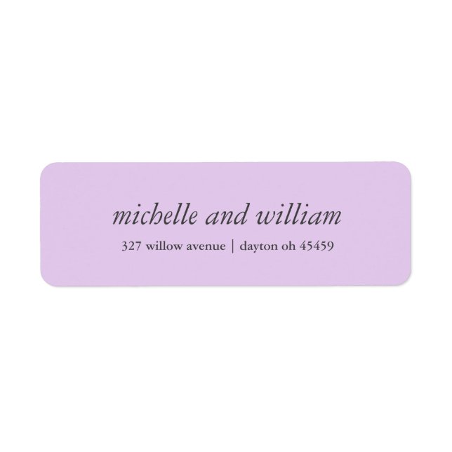Minimal Lilac wedding personalized (Front)
