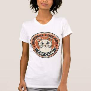 Minimal Line Art Cat Cat Lover Gift - Minimal Line T-Shirt