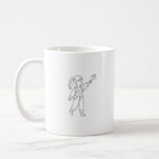 Minimal Line Art Girl Mug | Butterfly Aesthetic Co