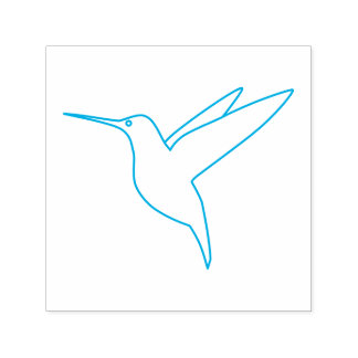 Minimal Line Art Hummingbird Self-inking Stamp