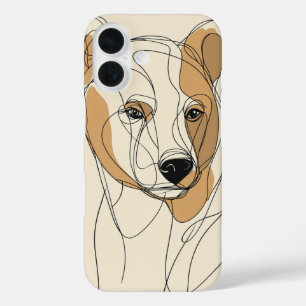 Minimal Line Bear Sketch Case
