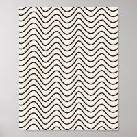 Minimal Line Chevron Pattern Cream White And Black