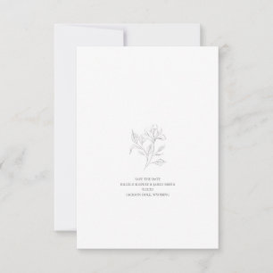Minimal Line Drawing Save the Date Card