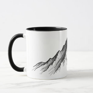 Minimal Line Mountain Mug