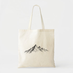 Minimal Line Mountain Tote Bag