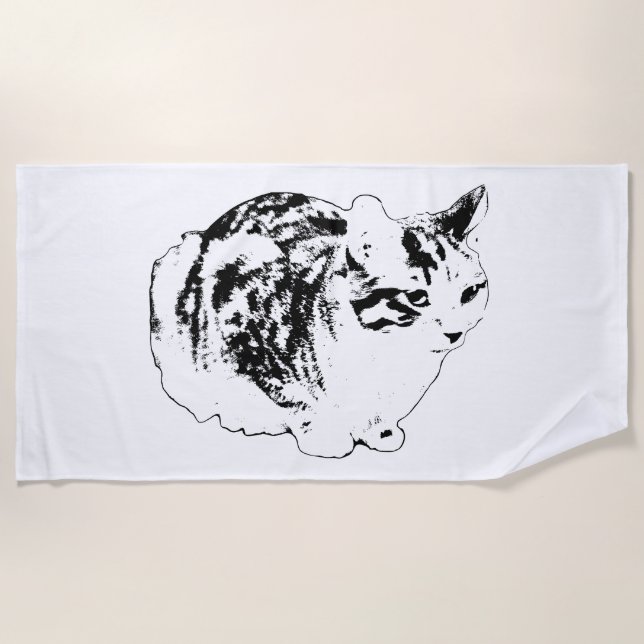 Minimal Lines, Snowbird Loaf Beach Towel (Front)