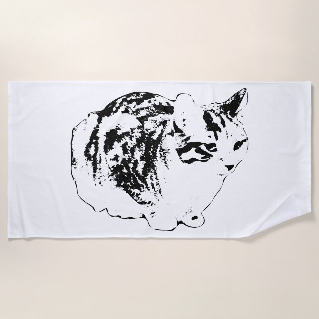 Minimal Lines, Snowbird Loaf Beach Towel (Front)
