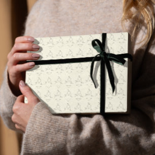 Minimal Lingerie Pattern Chic Feminine Aesthetic Wrapping Paper