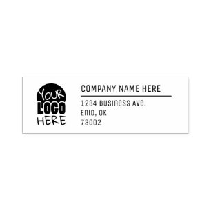 Minimal Logo Business Return Mailing Address Self-inking Stamp