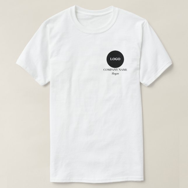 Minimal Logo company name Slogan Business T-Shirt (Design Front)