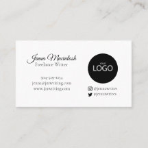 Minimal Logo Instagram Twitter Handle Black White