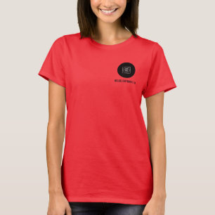 Minimal Logo Text Branding Staff T-Shirt