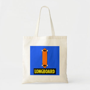 Minimal Longboard Tote Bag