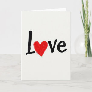 Minimal Love Sketch Card