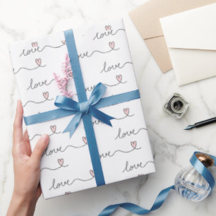 Minimal Love Wrapping Paper