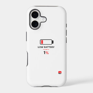 Minimal Low Battery 1% Phone Case | Gen Z Tech