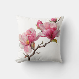 Minimal Magnolia Branch Pillow Cover,