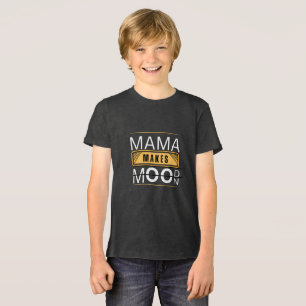 Minimal Mama Mood Moon Bear Design Tri-Blend Shirt