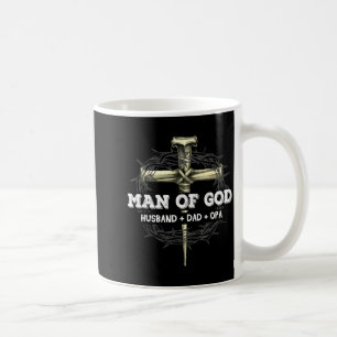 Minimal Man God Husband Dad Opa Coffee Mug
