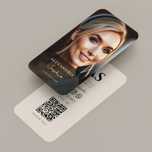 Minimal Marketing Professional Photo Black Sand Business Card