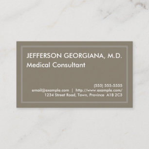 Minimal Medical Consultant Business Card