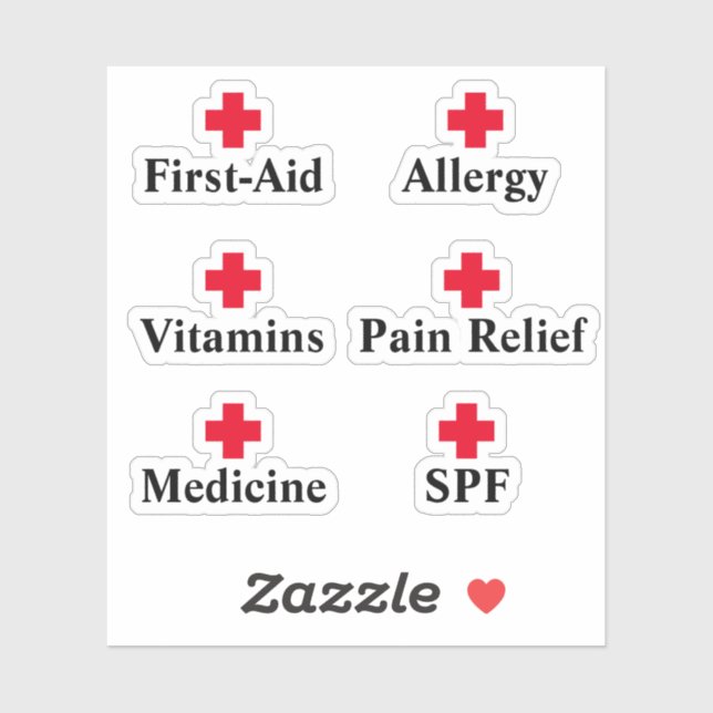 Minimal Medicine Cabinet Organising First Aid (Sheet)