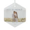 Minimal Merry and Married Photo  Ceramic Ornament