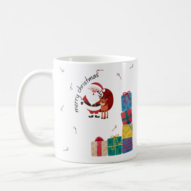 Minimal Merry Christmas Coffee Mug (Left)