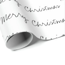 Minimal Merry Christmas typography black white