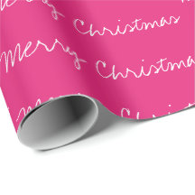 Minimal Merry Christmas typography magenta white