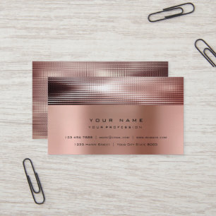 Minimal Metallic  Sparkly Red Bean Burgundy Business Card